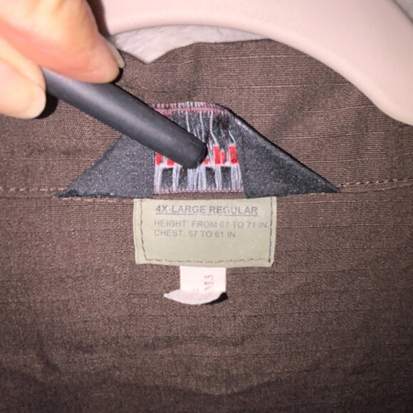 TRU-Spec Short Sleeve Brown Military Shirt Mens Size 4XL 66" Chest Poly/Cotton - Picture 11 of 16